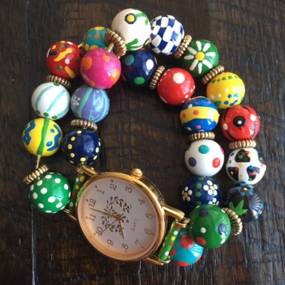 Angela Moore Double Bracelet Watch